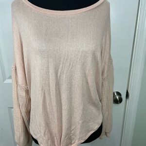Ultra Flirt Pink Knit Sweater Size Medium CB-106